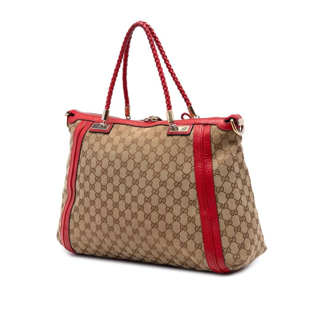 Gucci Medium GG Canvas Bella Tote Beige Very good condition - Back View