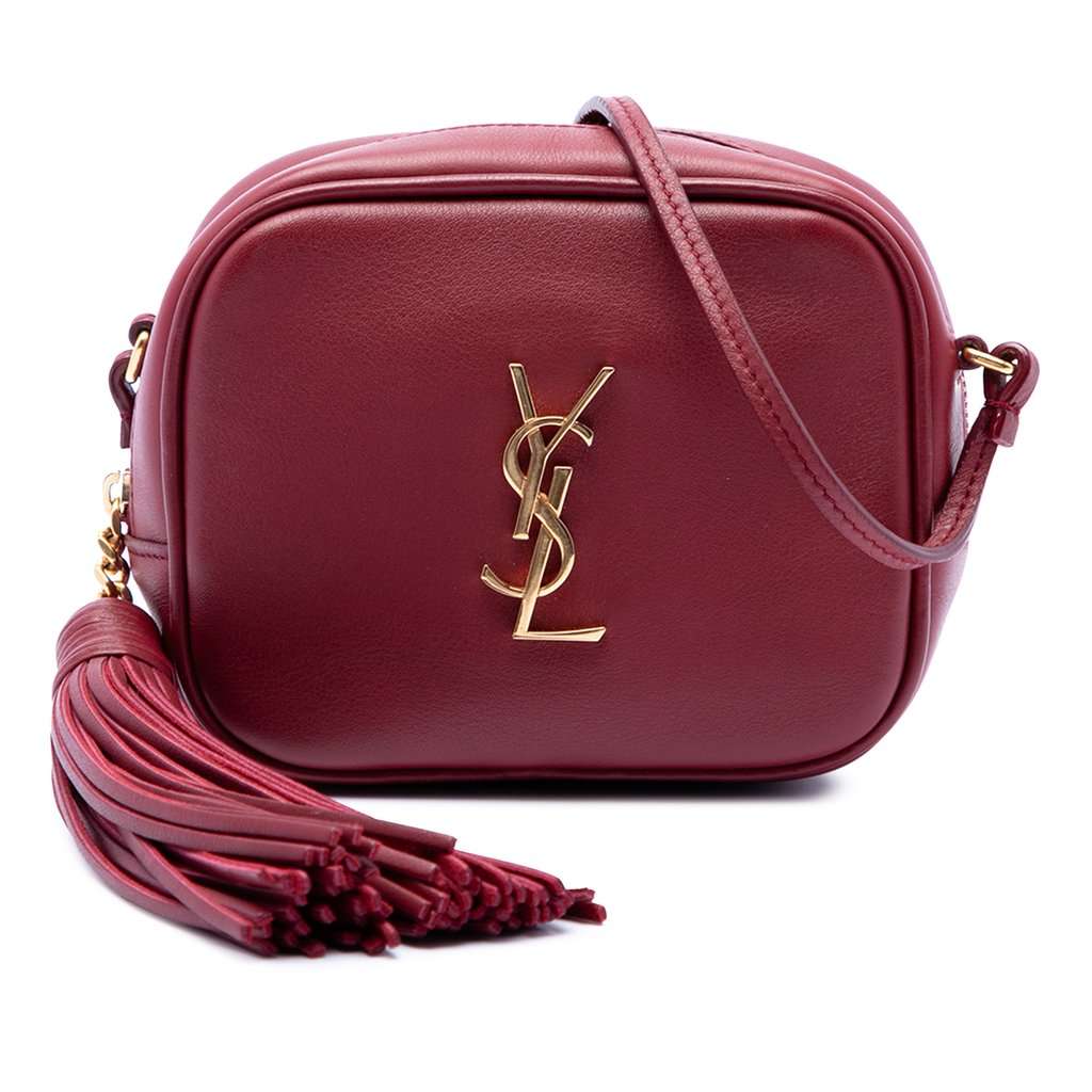 Saint Laurent Calfskin Monogram Blogger Bag Red Leather Very good condition - Front View
