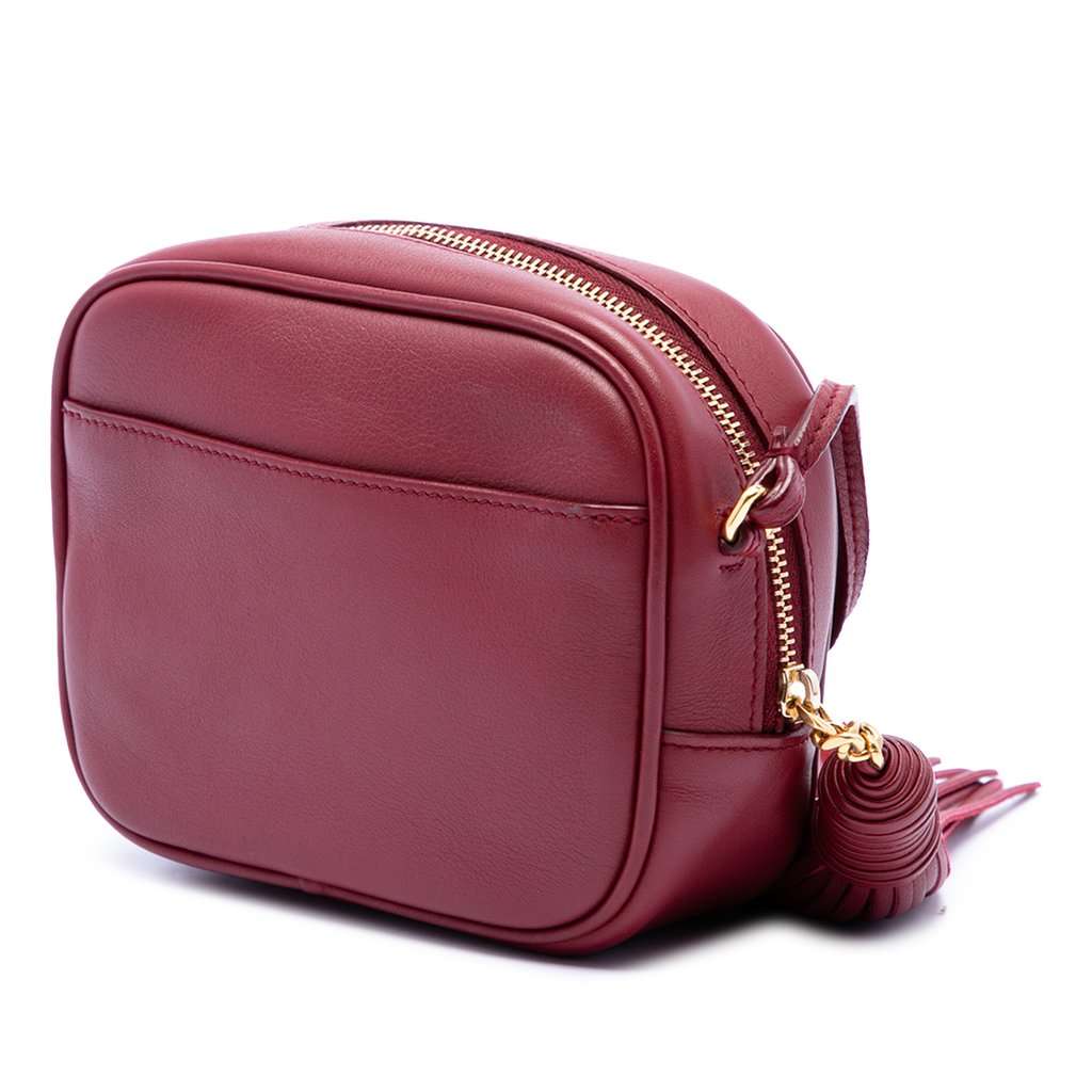 Saint Laurent Calfskin Monogram Blogger Bag Red Leather Very good condition - Back View