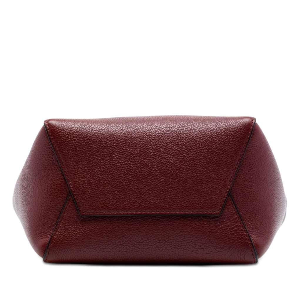 Celine Small Leather Seau Sangle Bucket Bag Red Leather Very good condition - Inside View