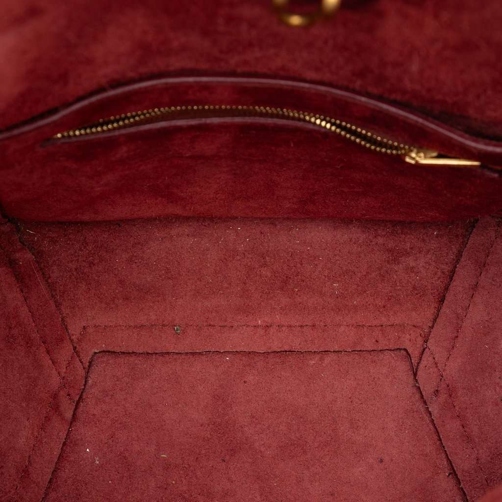 Celine Small Leather Seau Sangle Bucket Bag Red Leather Very good condition - Model View