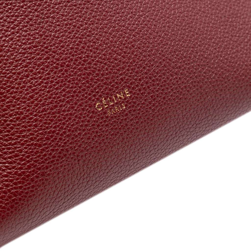 Celine Small Leather Seau Sangle Bucket Bag Red Leather Very good condition - Box View