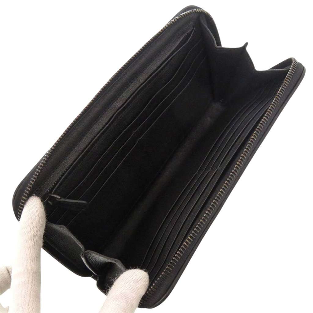 Bottega Veneta Grained Leather Zip Around Organizer Long Wallet Black Leather Very good condition - Inside View