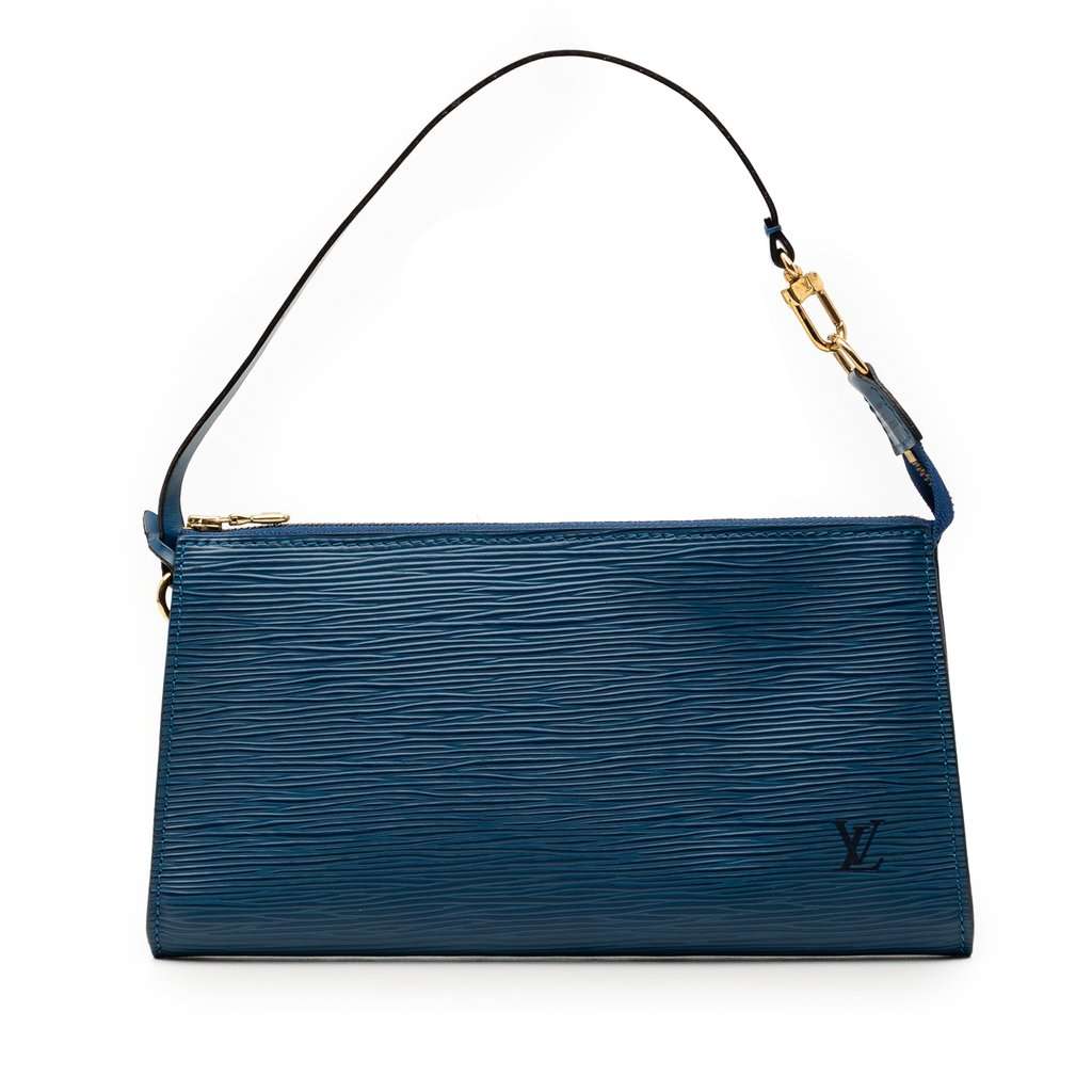 Louis Vuitton Epi Pochette Accessoires Blue Leather Very good condition - Front View