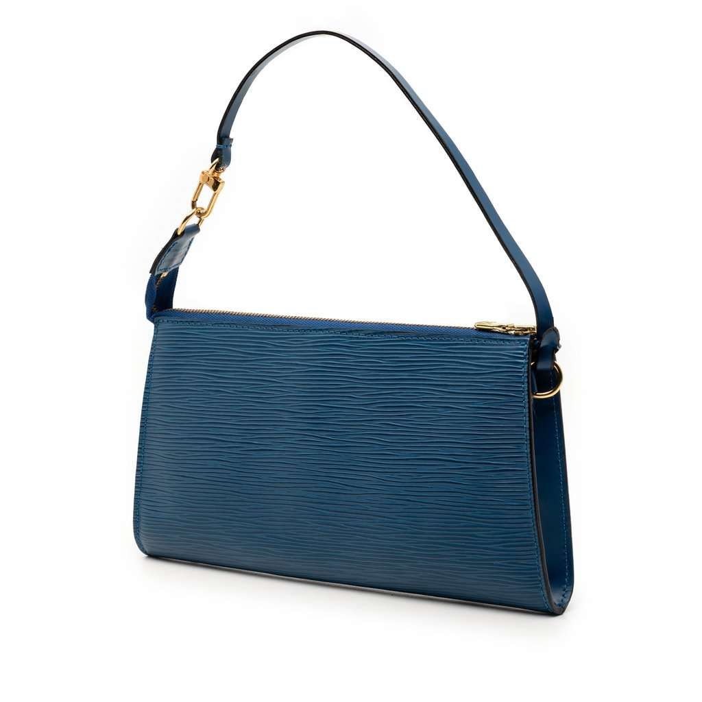 Louis Vuitton Epi Pochette Accessoires Blue Leather Very good condition - Back View