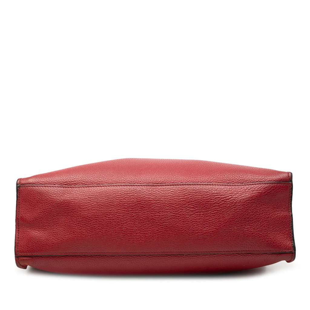 Prada Vitello Daino Convertible Shopper Tote Red Leather Very good condition - Inside View