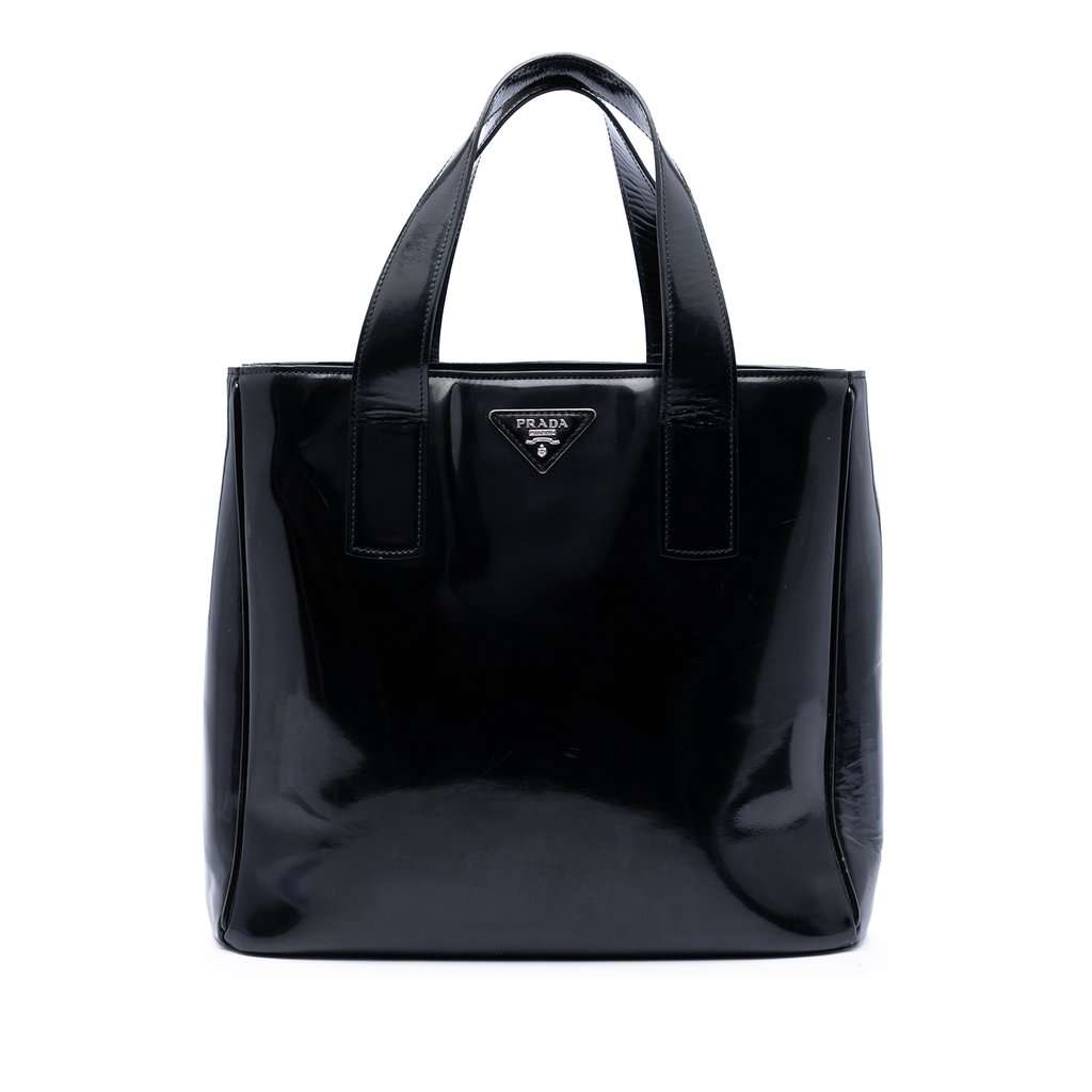 Prada Spazzolato Leather Tote Black Leather Very good condition - Front View