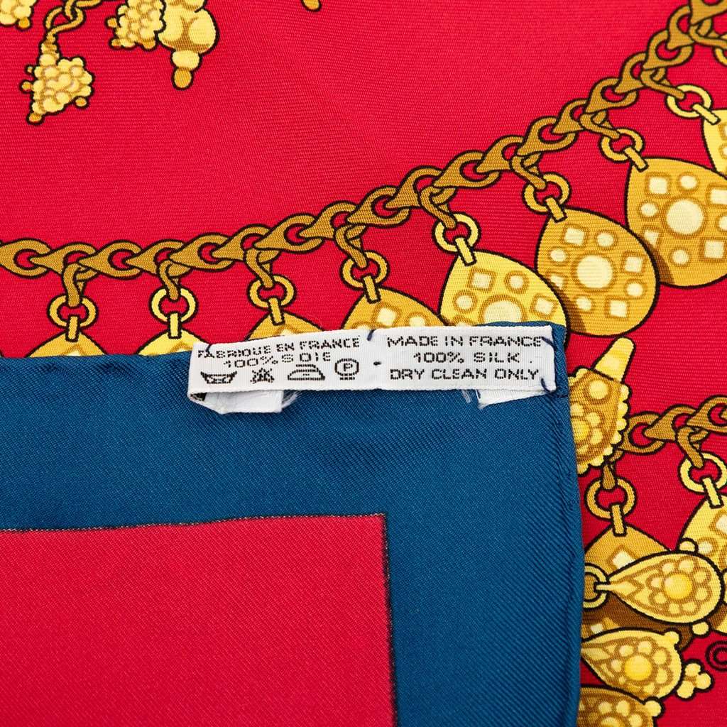 Hermès Kosmima Silk Scarf 90 Red Very good - Inside View