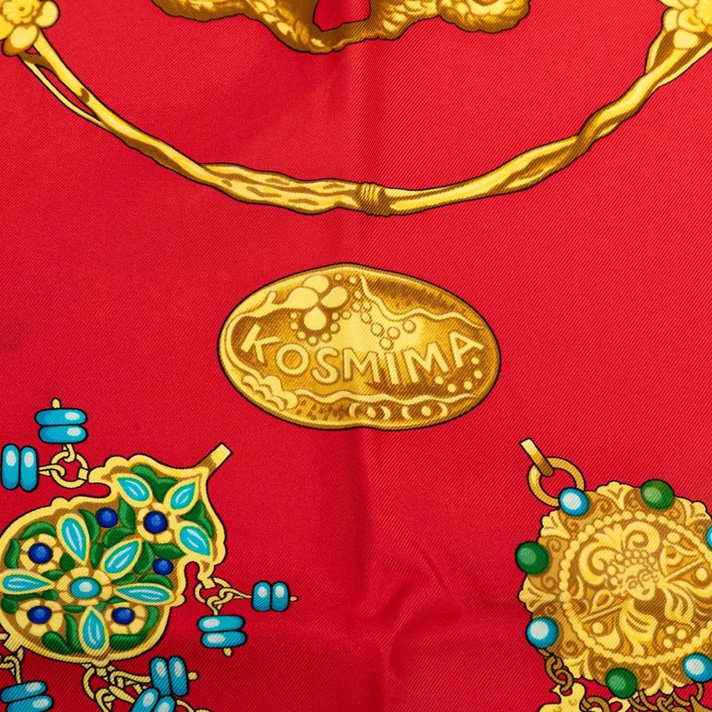 Hermès Kosmima Silk Scarf 90 Red Very good - Box View