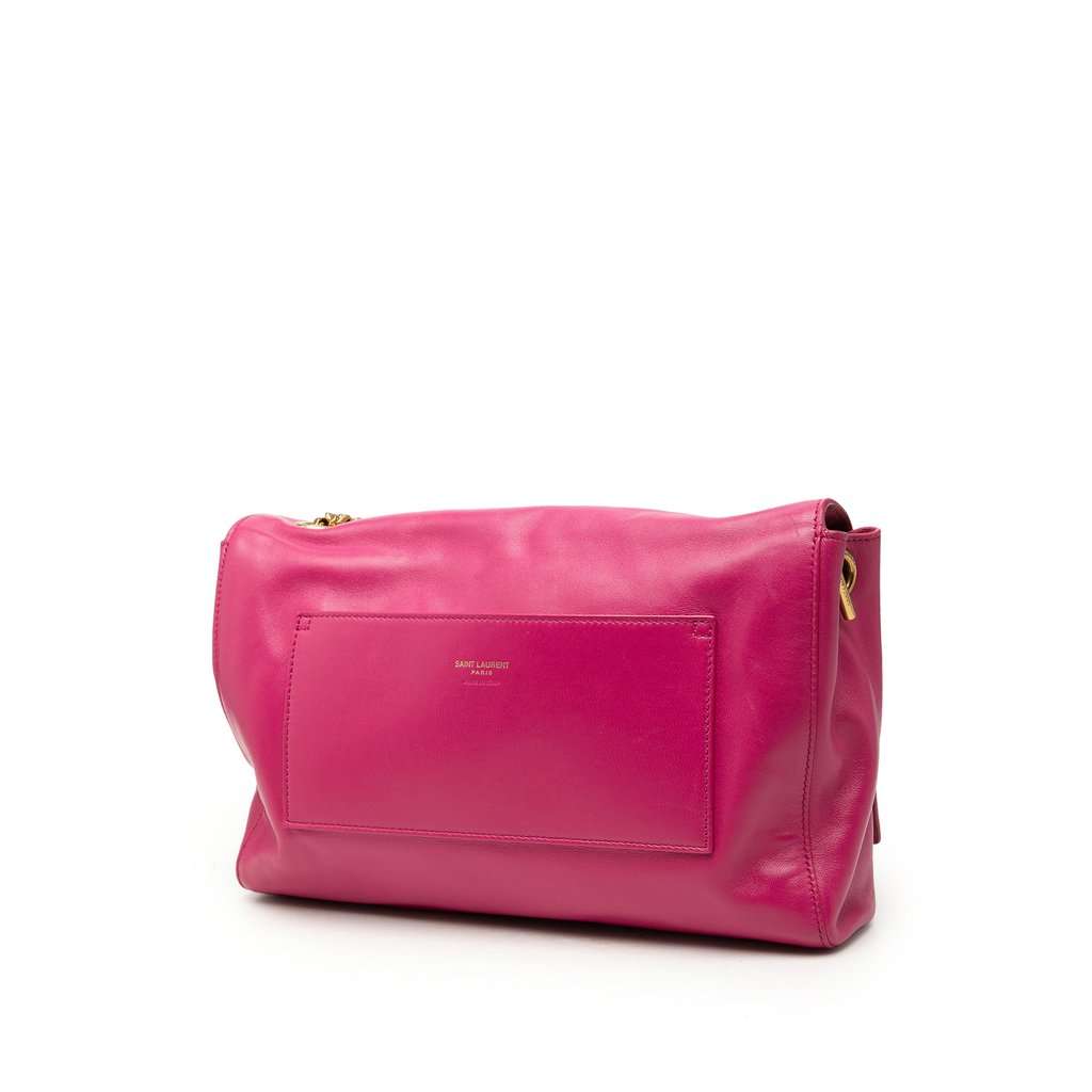 Saint Laurent Medium Smooth Calfskin and Suede Reversible Kate Crossbody Pink Leather Very good - Back View