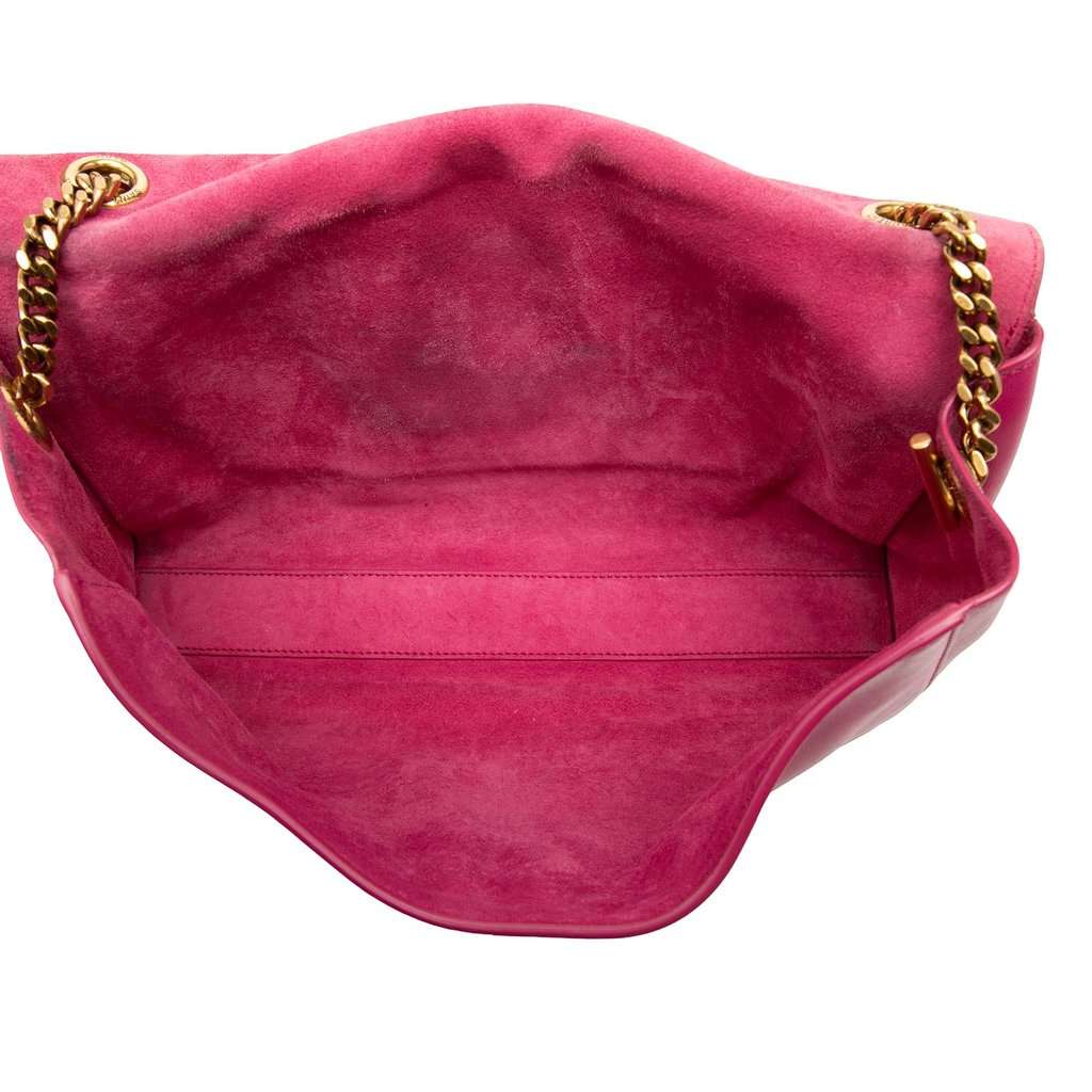 Saint Laurent Medium Smooth Calfskin and Suede Reversible Kate Crossbody Pink Leather Very good - Model View
