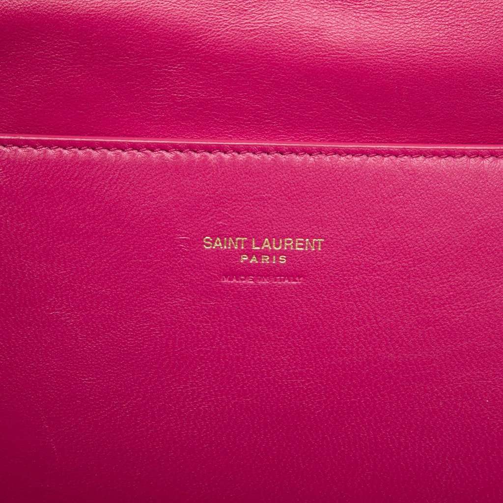 Saint Laurent Medium Smooth Calfskin and Suede Reversible Kate Crossbody Pink Leather Very good - Box View