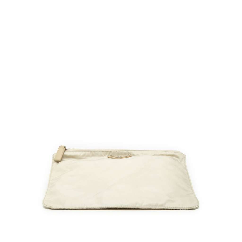 Prada Tessuto Zip Top Crossbody Beige Very good - Inside View
