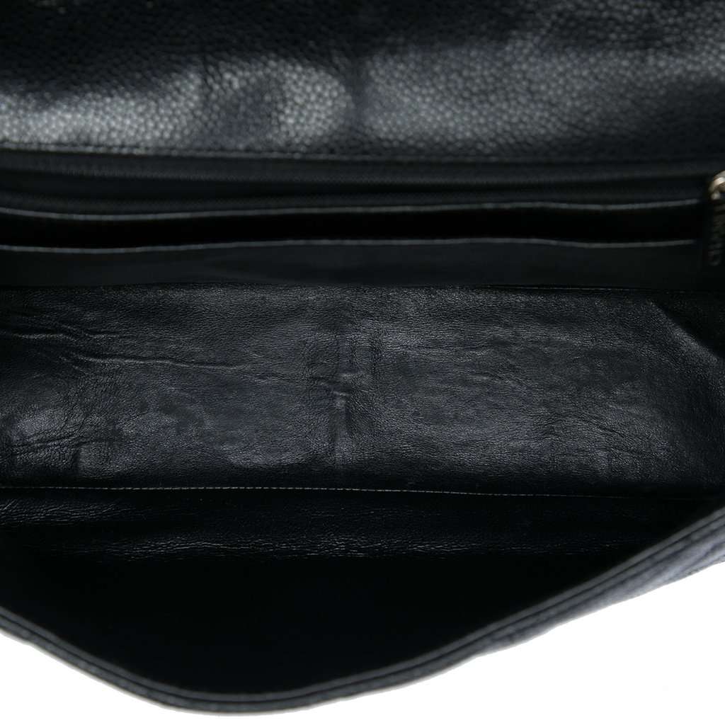 Chanel Jumbo Classic Caviar Single Flap Black Leather Very good condition - Inside View
