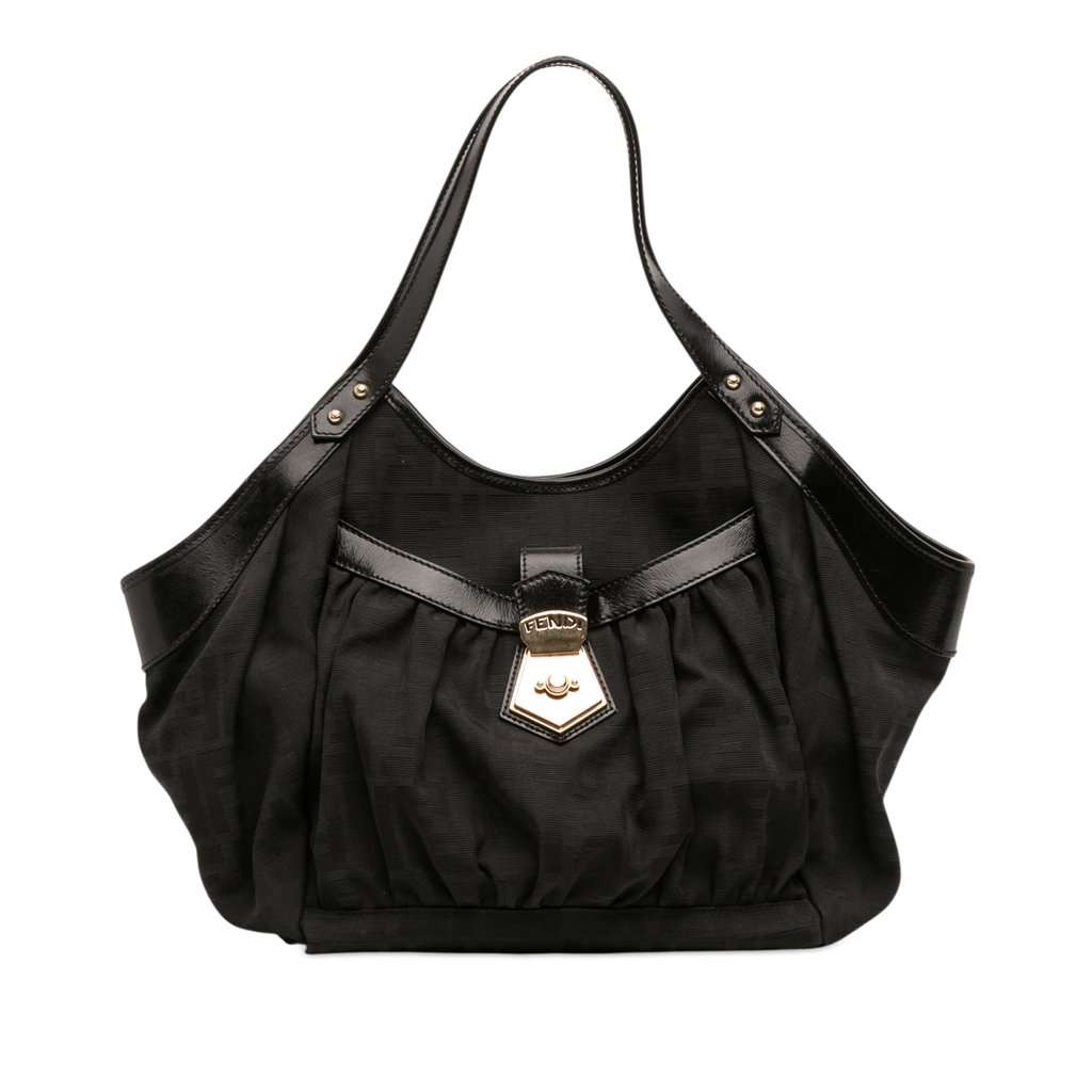 Fendi Zucca Canvas Chef Tote Black Very good condition - Front View