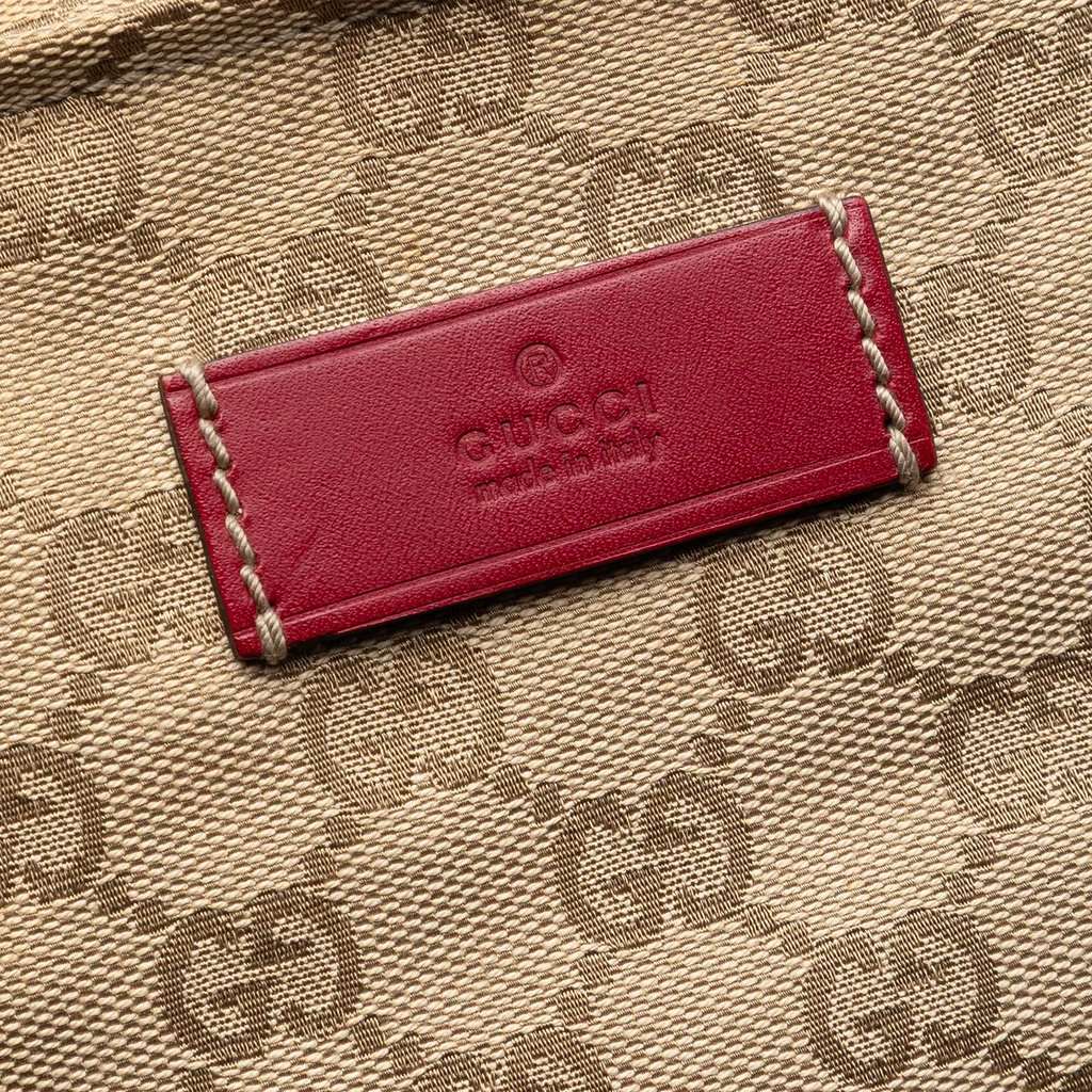Gucci GG Canvas Web Vertical Tote Beige Very good condition - Box View