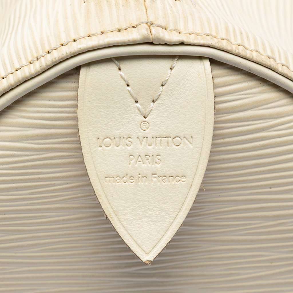 Louis Vuitton Epi Speedy 35 White Leather Very good condition - Box View