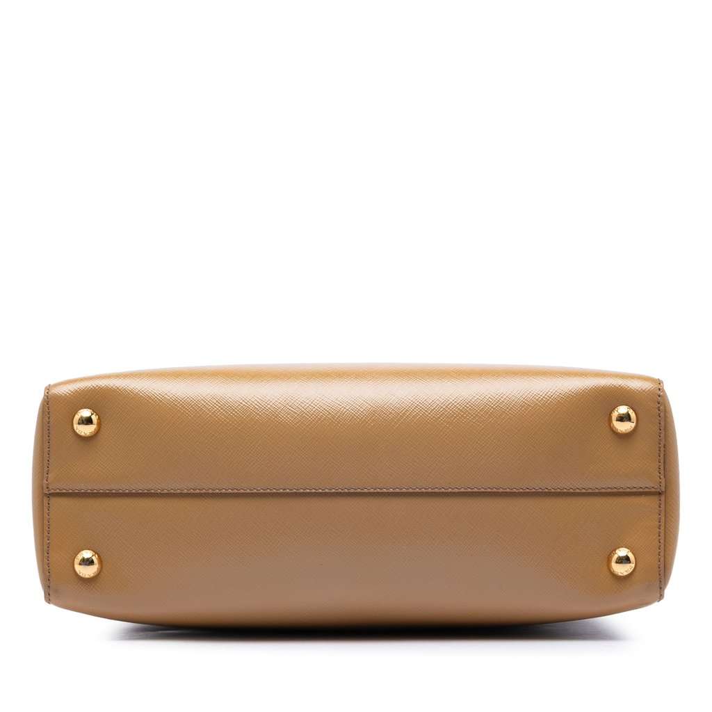 Prada Saffiano Vernice Parabole Satchel Brown Leather Very good condition - Inside View
