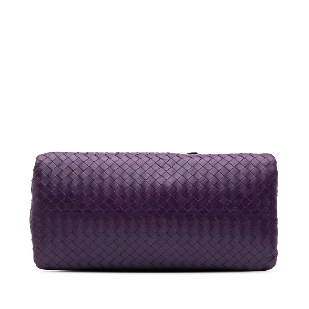 Bottega Veneta Nappa Intrecciato Montaigne Handbag Purple Leather Very good condition - Inside View