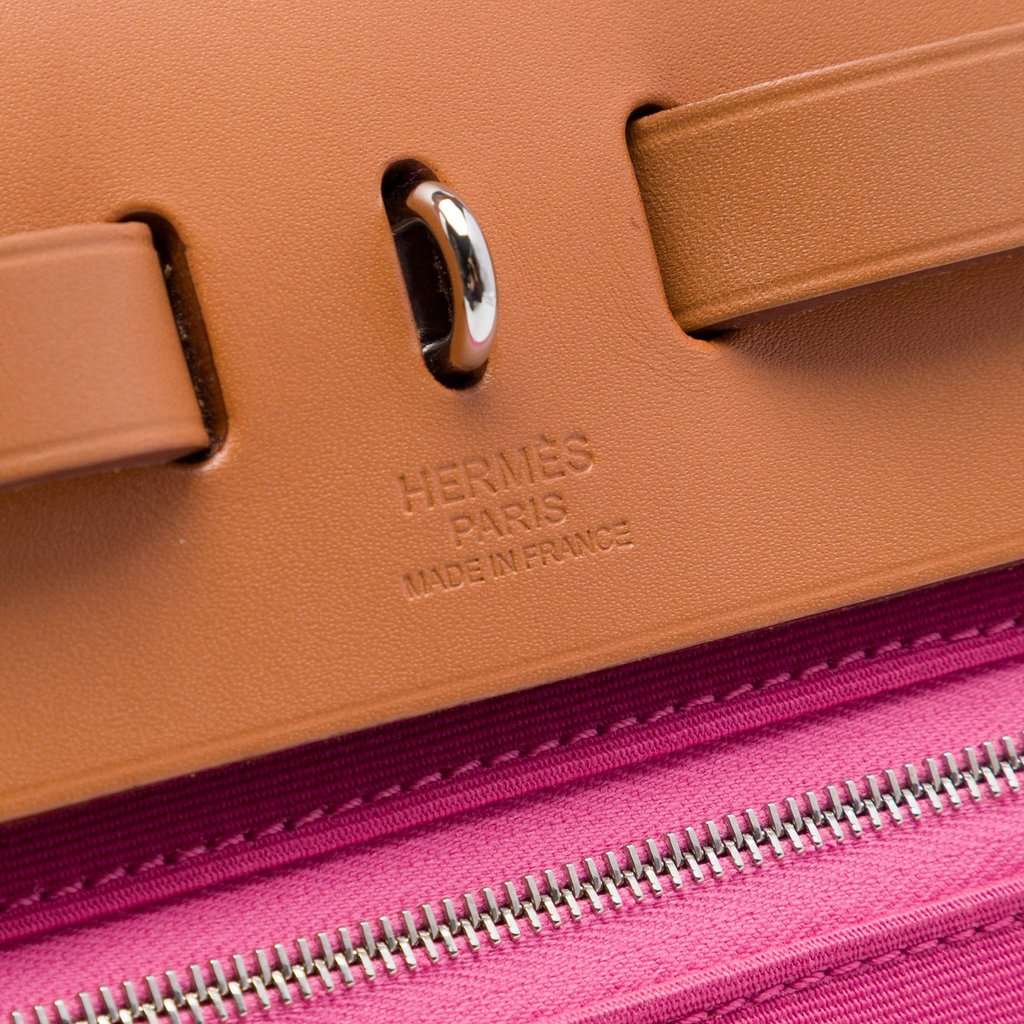 Hermès Toile Herbag Zip 31 Pink Very good - Box View