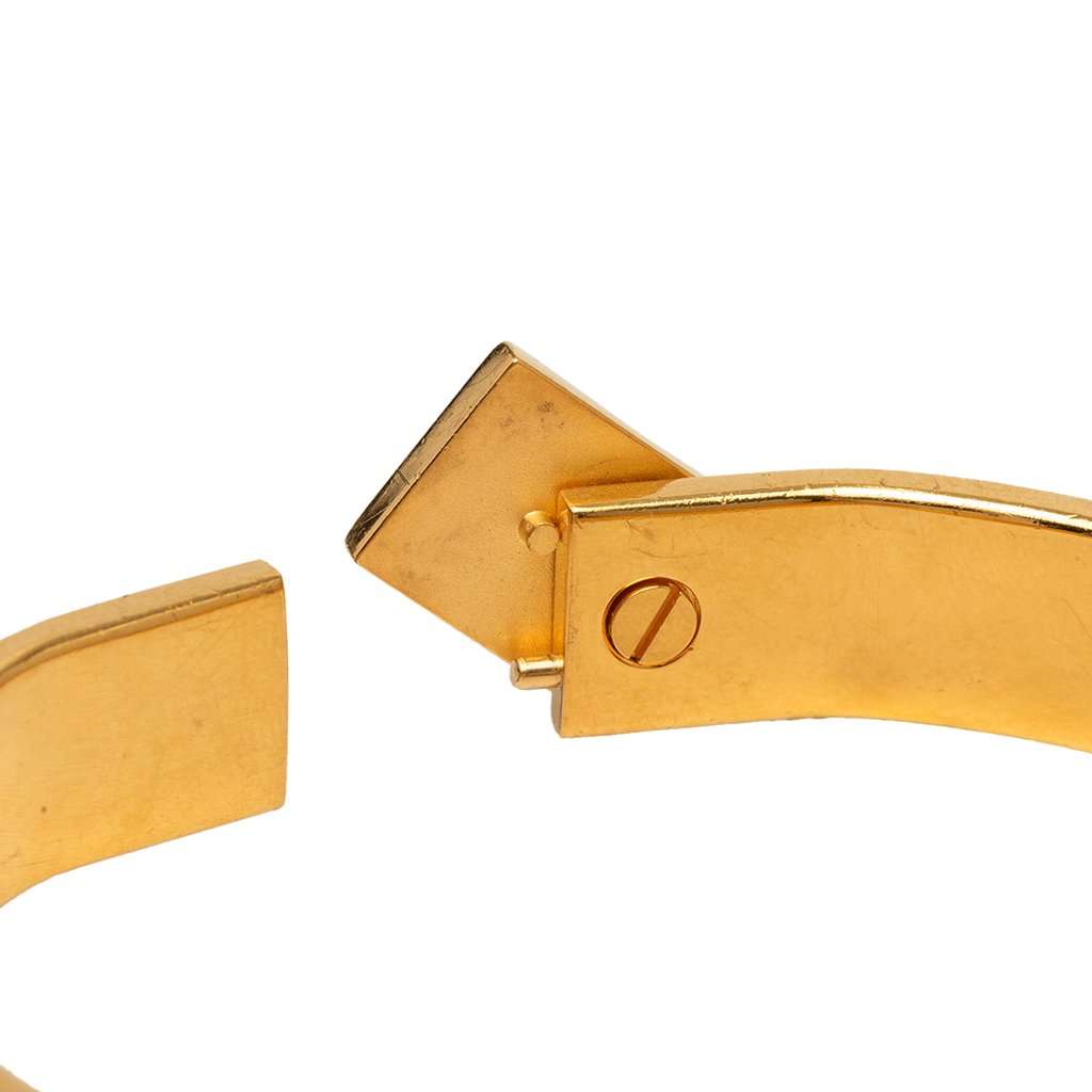 Hermès Narrow Printed Enamel Loquet Hinge Bracelet Blue Very good - Box View