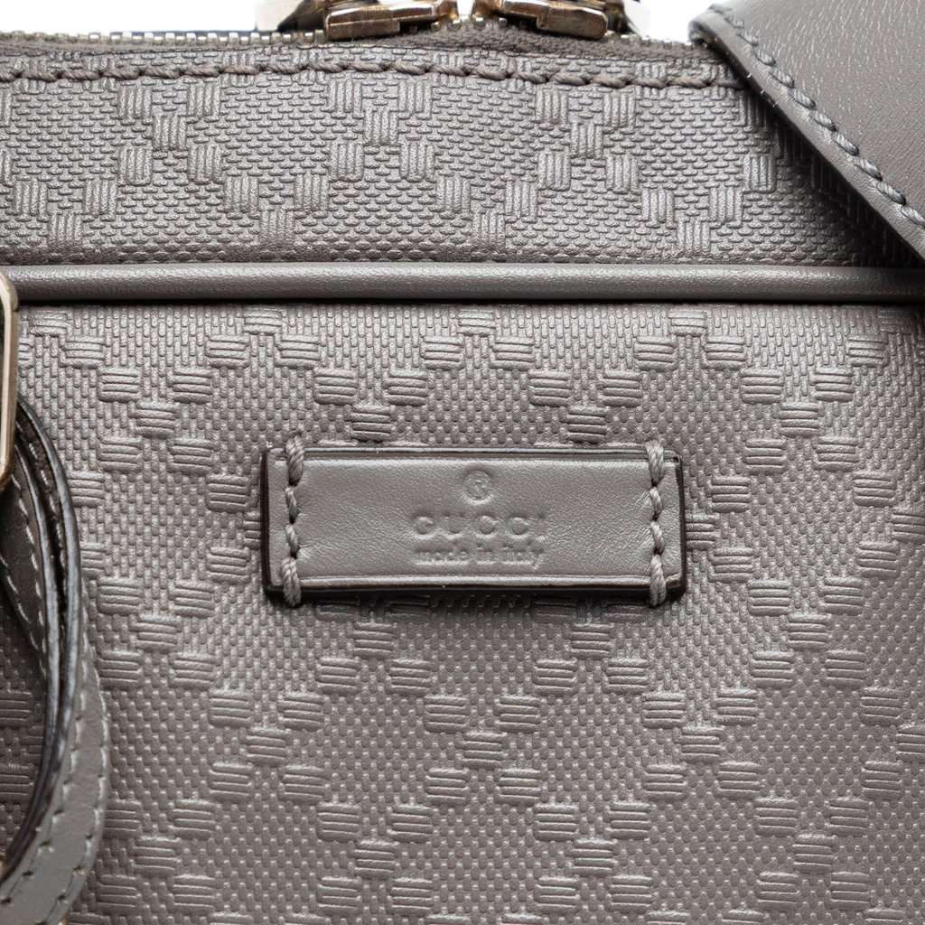 Gucci Diamante Calfskin Business Bag Grey Leather Very good condition - Box View