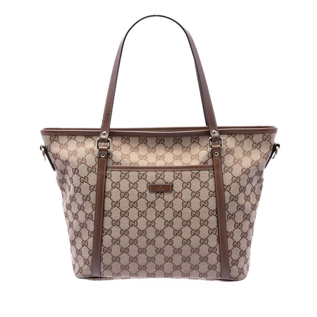 Gucci GG Canvas Convertible Joy Tote Beige Very good condition - Front View