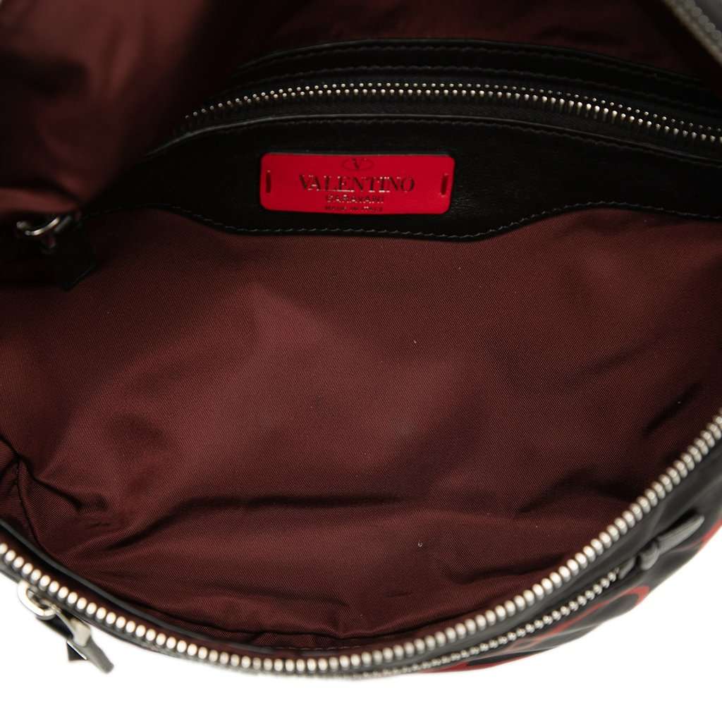 Valentino Nylon LOVE Rockstud Belt Bag Black Very good - Model View