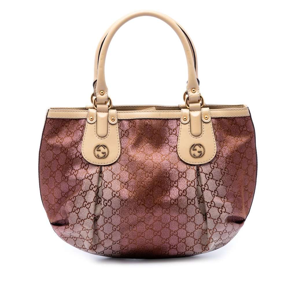 Gucci GG Lurex Scarlett Tote Brown Very good - Front View