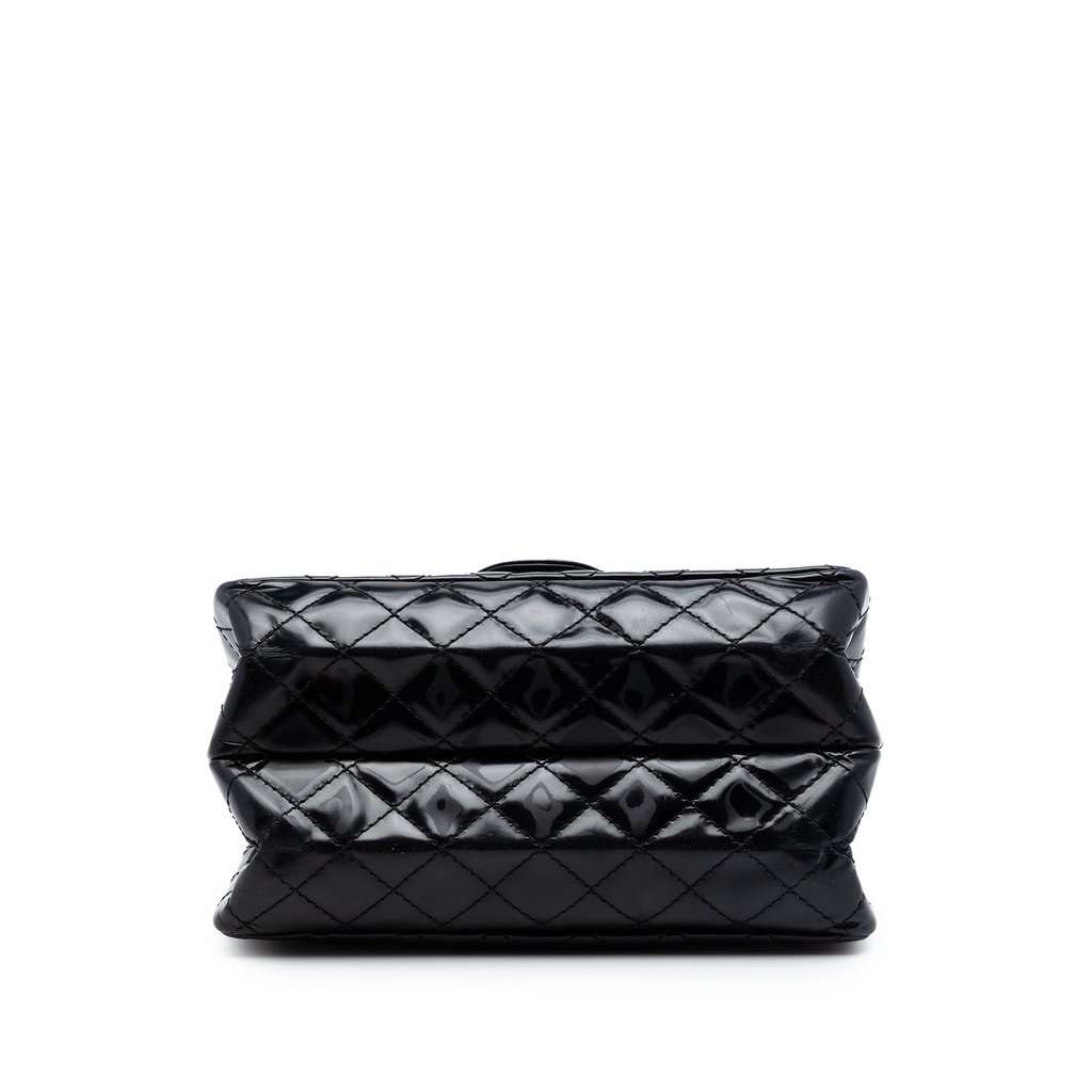 Chanel Quilted Glazed Calfskin Reissue 2.55 Accordion Flap 225 Black Leather Very good condition - Inside View