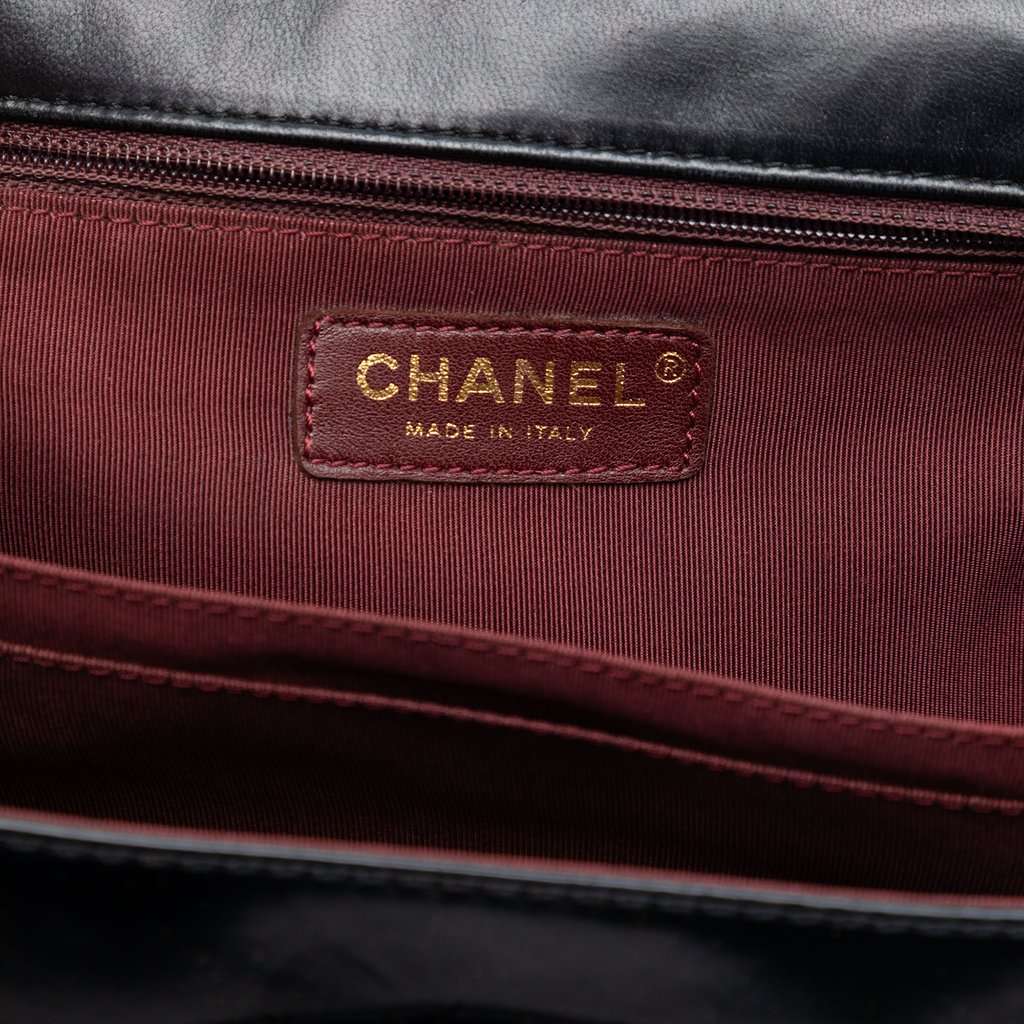 Chanel Quilted Glazed Calfskin Reissue 2.55 Accordion Flap 225 Black Leather Very good condition - Box View