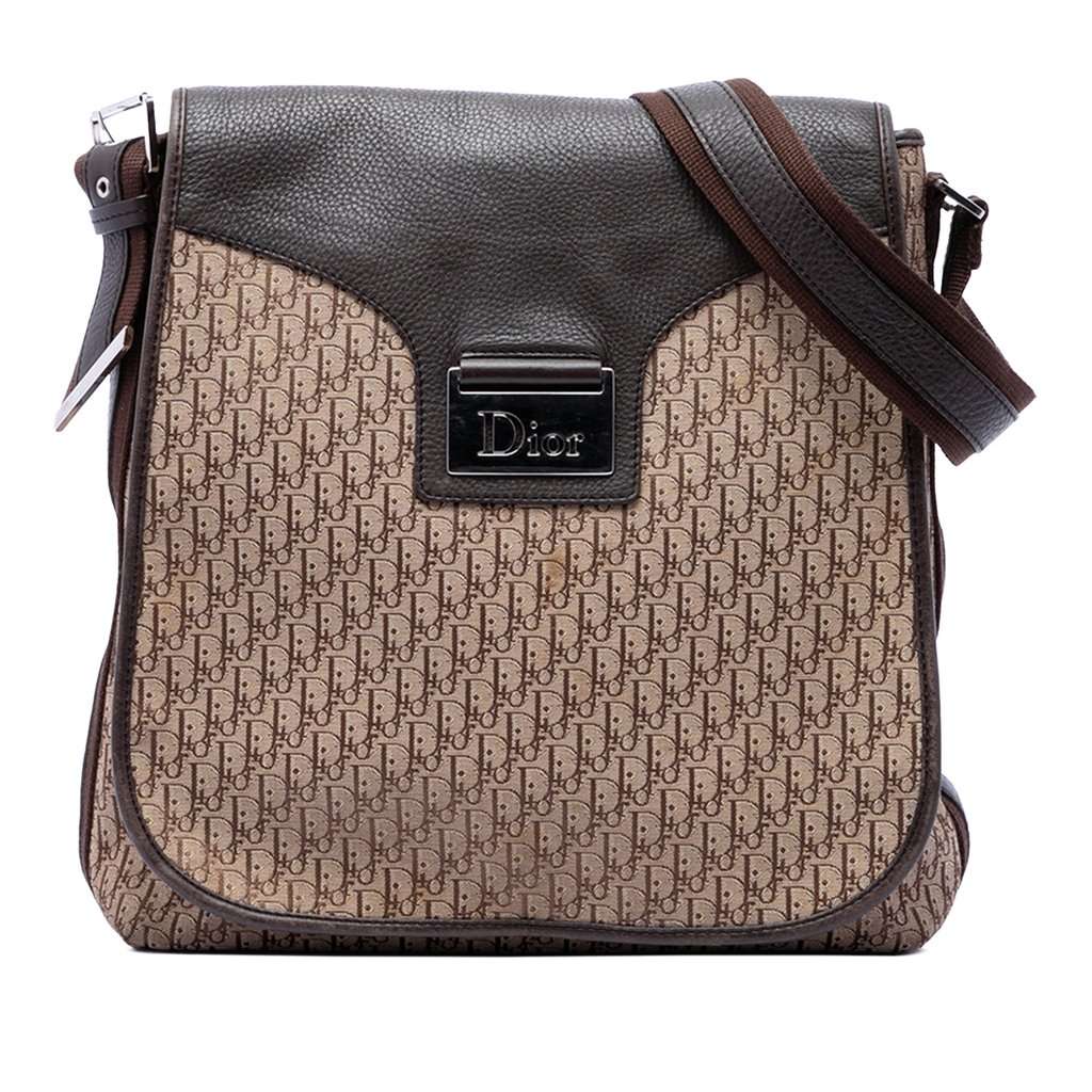 Dior Diorissimo Trotter Canvas Street Chic Crossbody Brown Very good condition - Front View