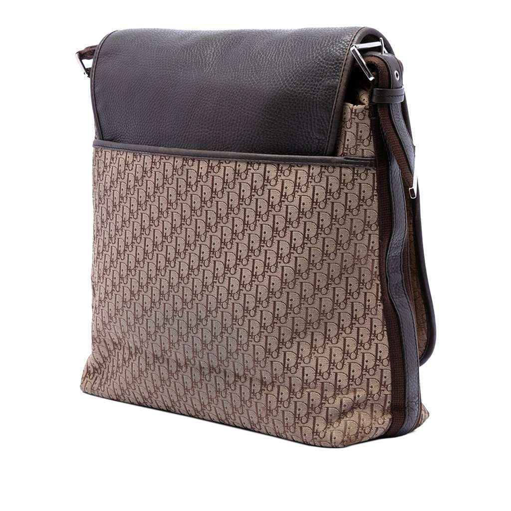Dior Diorissimo Trotter Canvas Street Chic Crossbody Brown Very good condition - Back View