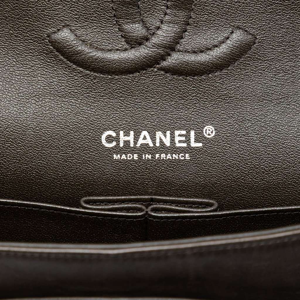 Chanel Medium Classic Tricolor Lambskin Double Flap Red Leather Very good - Box View