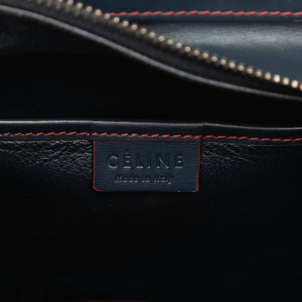 Celine Nano Bicolor Smooth Calfskin Luggage Tote Blue Leather Very good - Box View