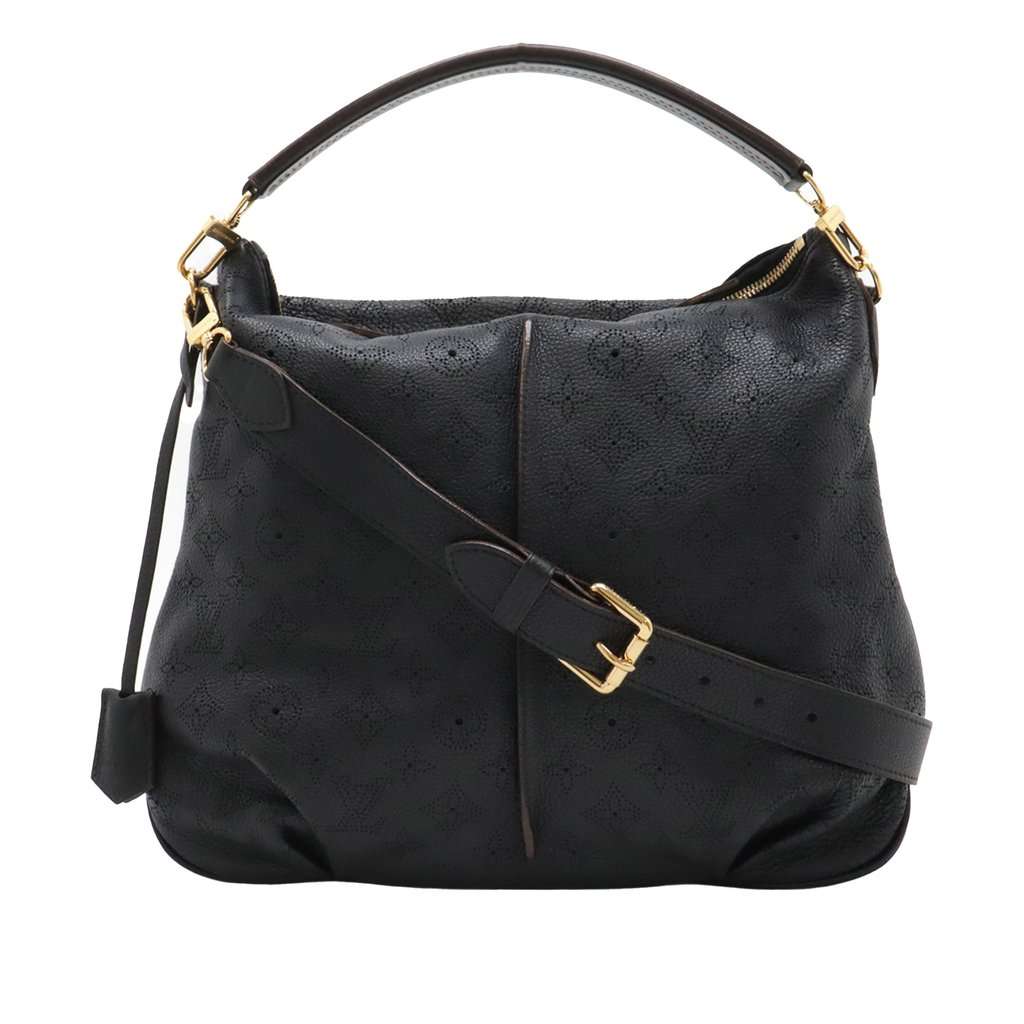 Louis Vuitton Monogram Mahina Selene MM Black Leather Very good condition - Front View