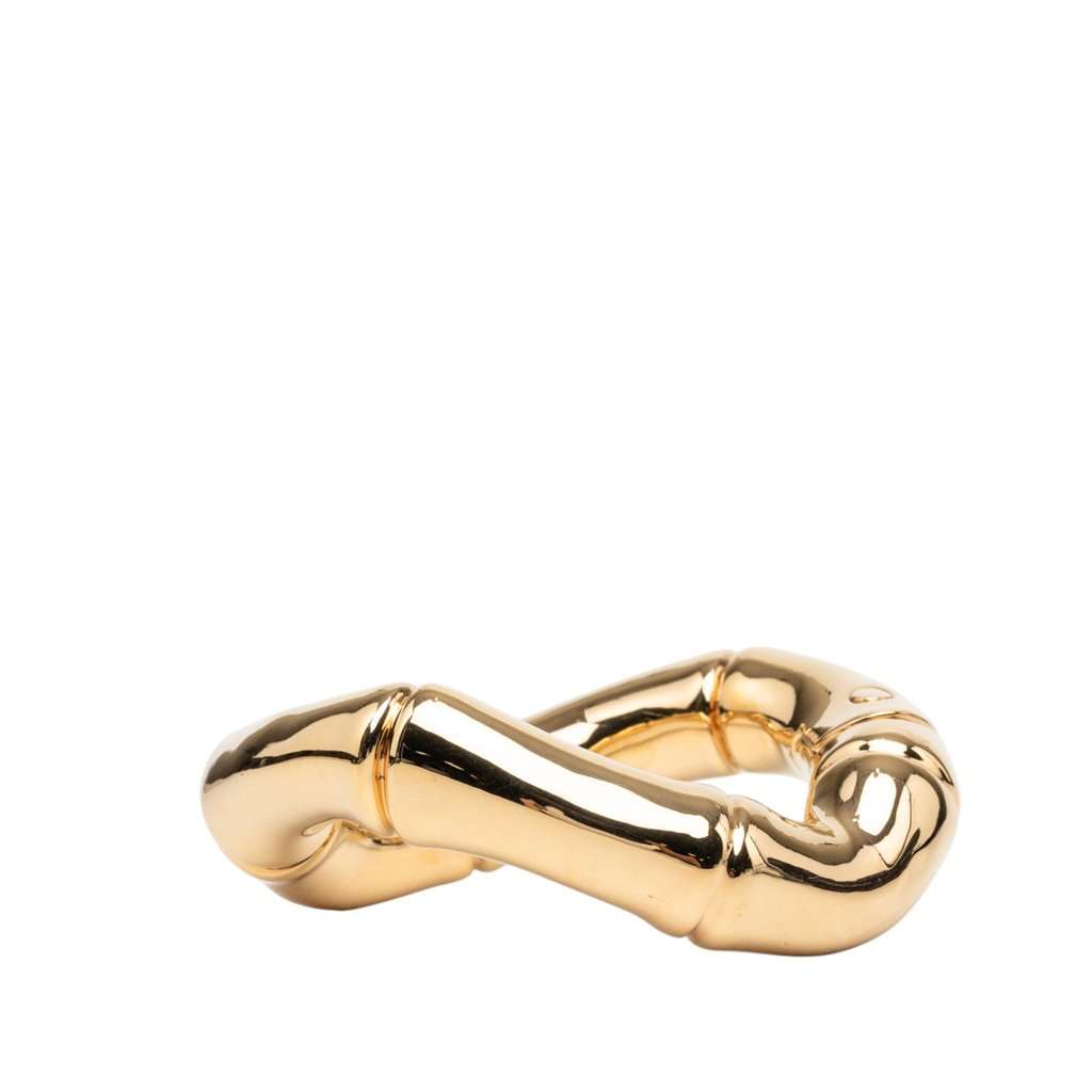 Gucci Gold Plated Bamboo Cuff Bracelet Gold Metal Very good condition - Back View