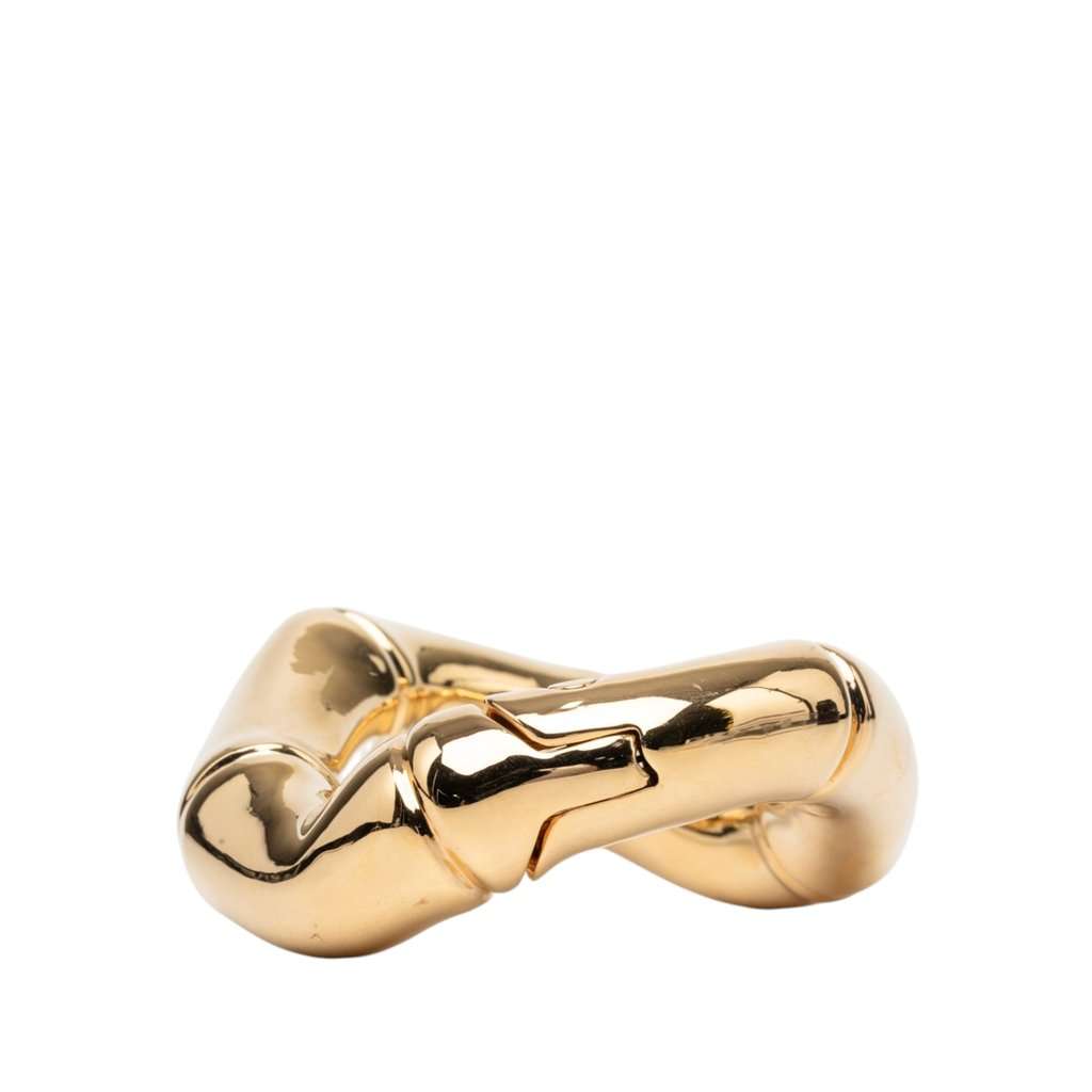 Gucci Gold Plated Bamboo Cuff Bracelet Gold Metal Very good condition - Inside View