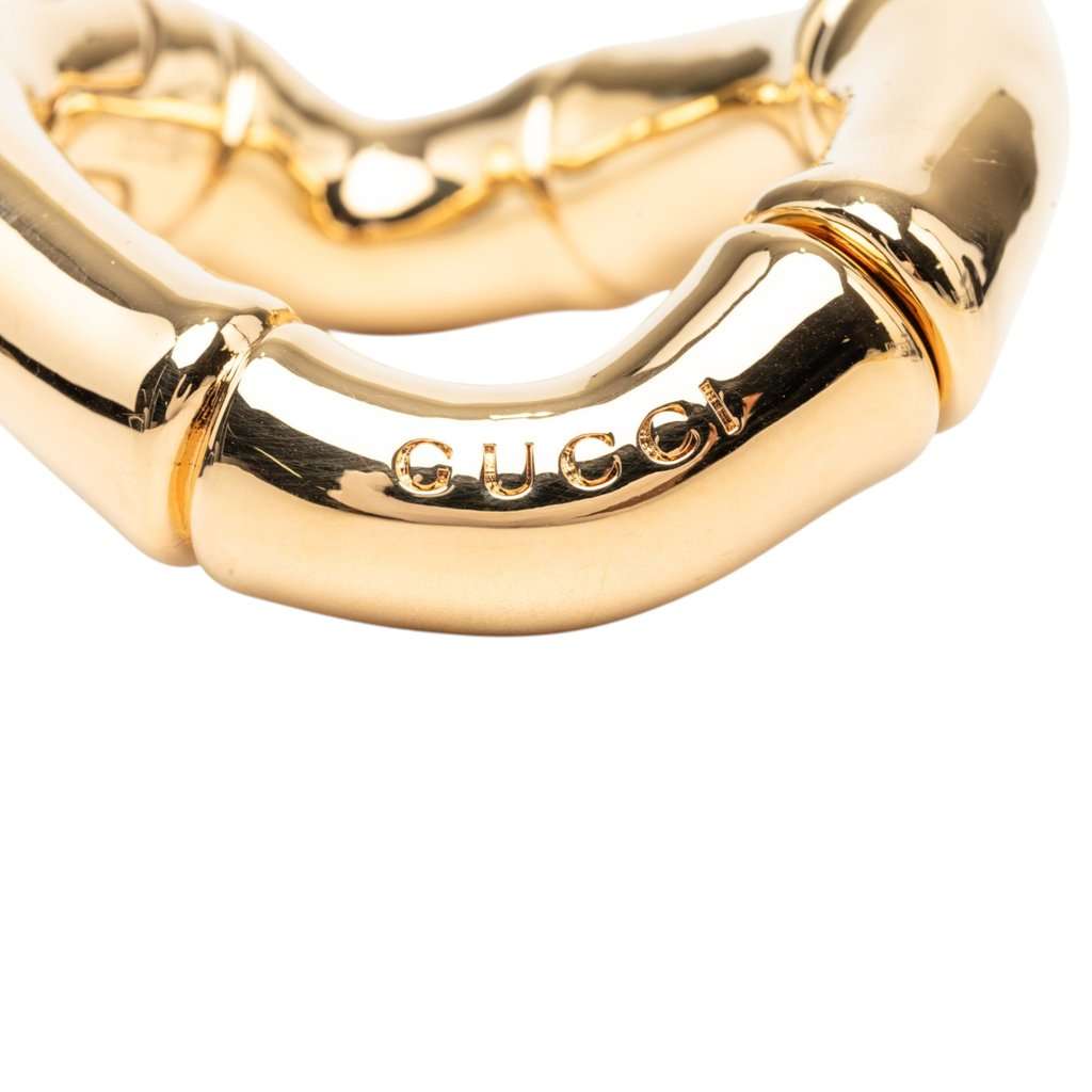 Gucci Gold Plated Bamboo Cuff Bracelet Gold Metal Very good condition - Model View