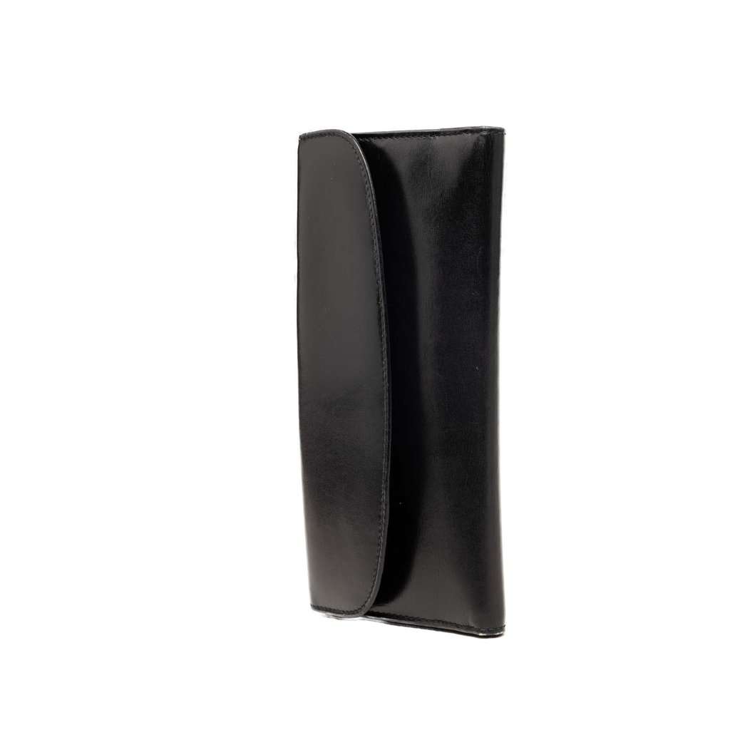 Gucci Calfskin Horseshoe Long Wallet Black Leather Very good condition - Back View