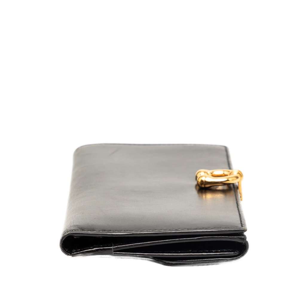 Gucci Calfskin Horseshoe Long Wallet Black Leather Very good condition - Inside View