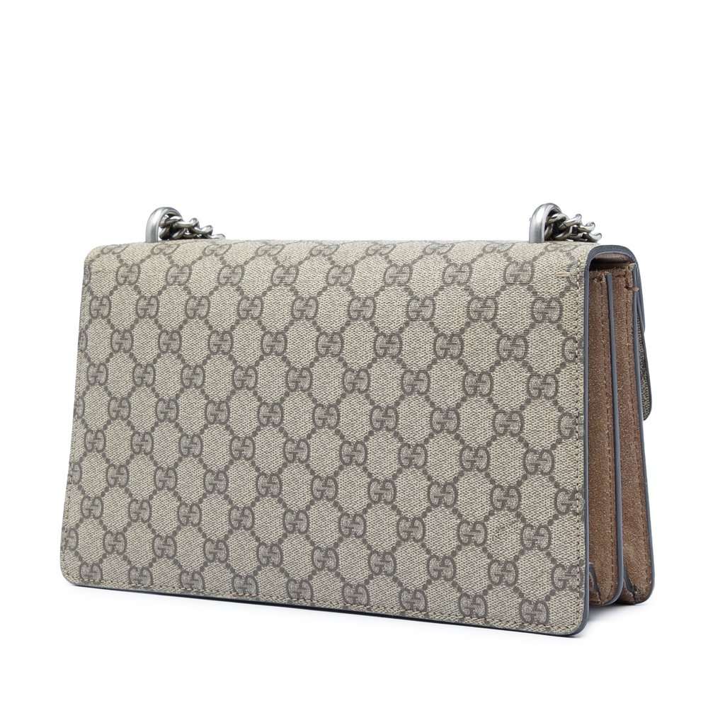 Gucci Medium GG Supreme Dionysus Shoulder Bag Beige Very good - Back View