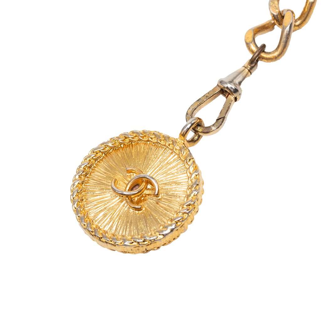Chanel CC Gold Plated Medallion Belt Gold Metal Very good condition - Back View