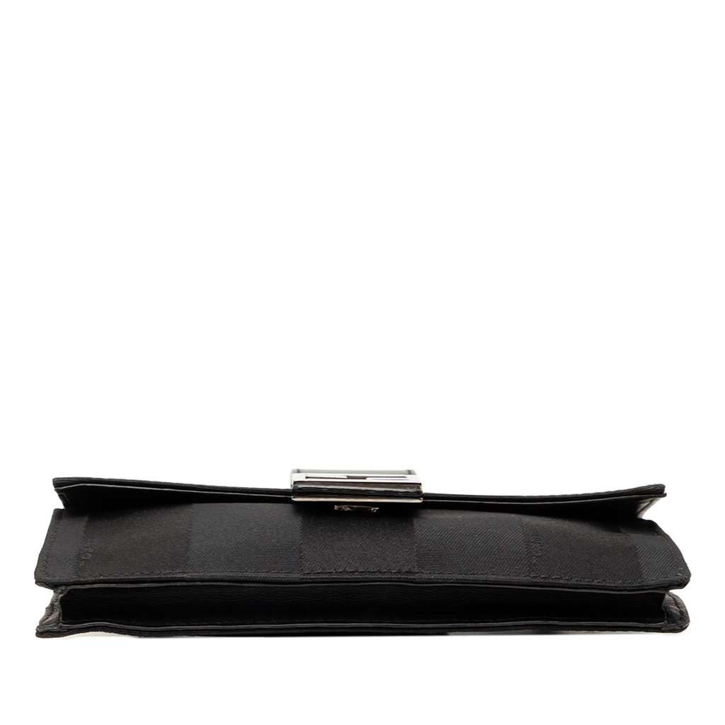 Fendi Pequin Nylon Convertible Baguette Pouch Black Very good - Inside View