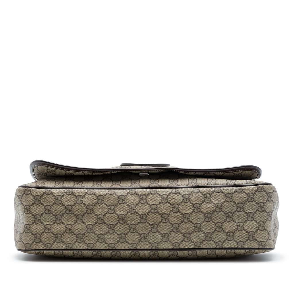 Gucci Large GG Supreme Interlocking G Messenger Bag Beige Very good - Inside View
