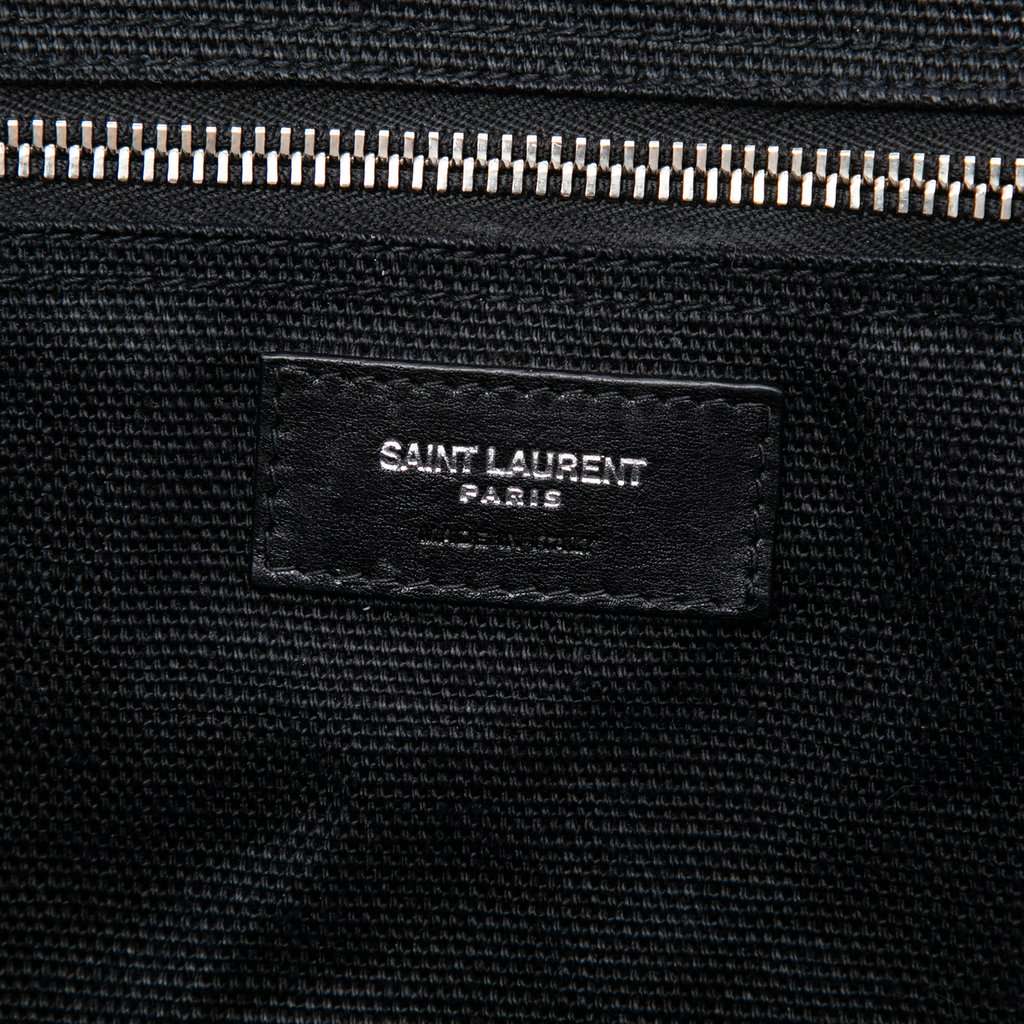 Saint Laurent Linen Rive Gauche North South Tote White Very good condition - Box View