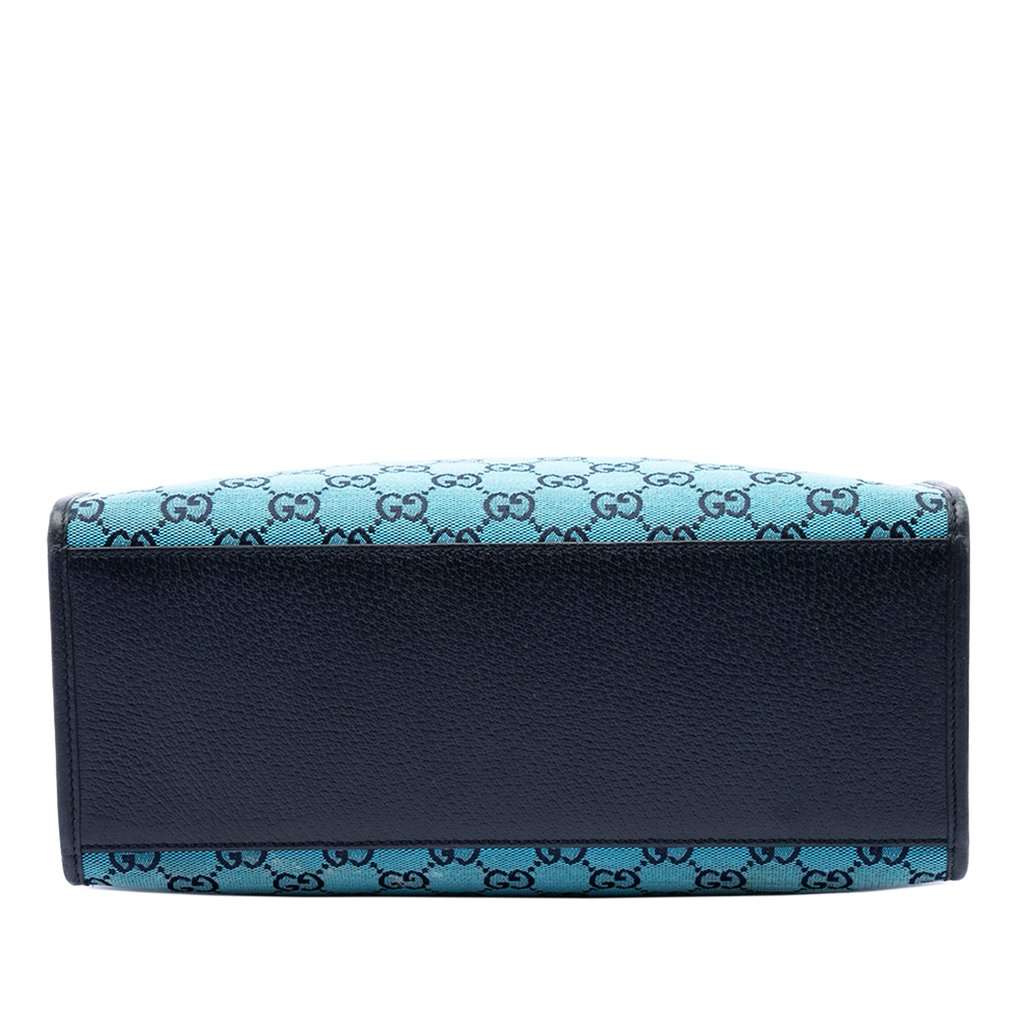 Gucci Small GG Canvas Interlocking G Tote Blue Very good - Inside View