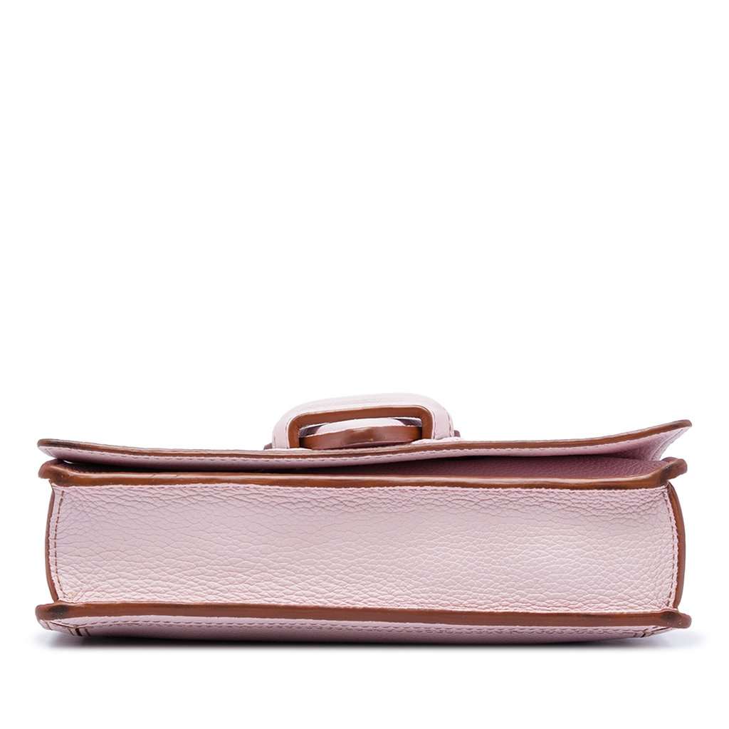 LOEWE Grained Calfskin Barcelona Wallet On Strap Pink Leather Very good - Inside View