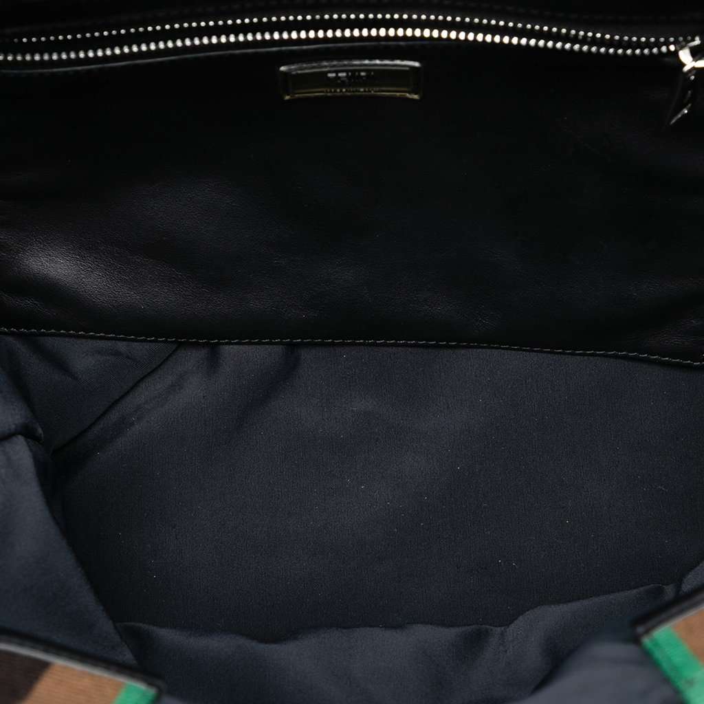 Fendi Pequin Nylon Roma Amor Tote Black Very good condition - Model View