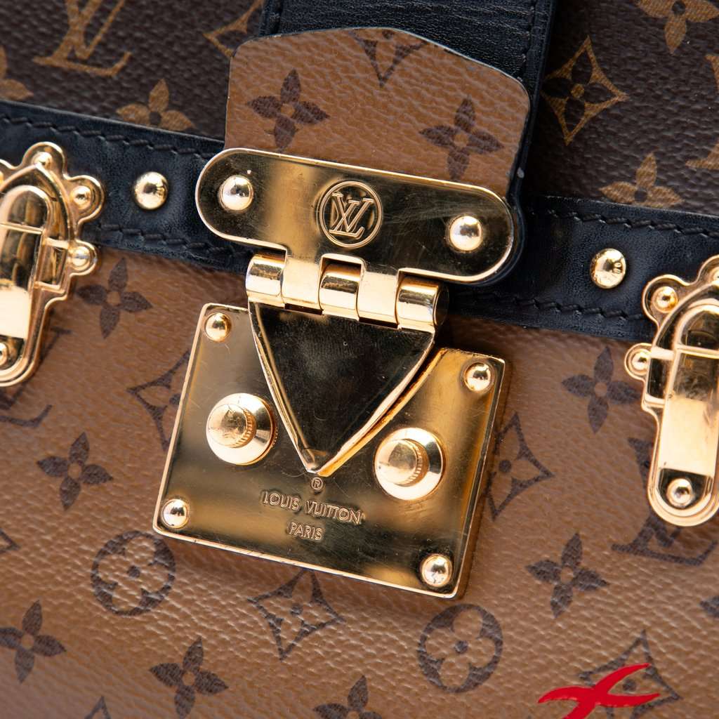 Louis Vuitton Monogram Reverse Trunk Clutch Brown Very good - Box View